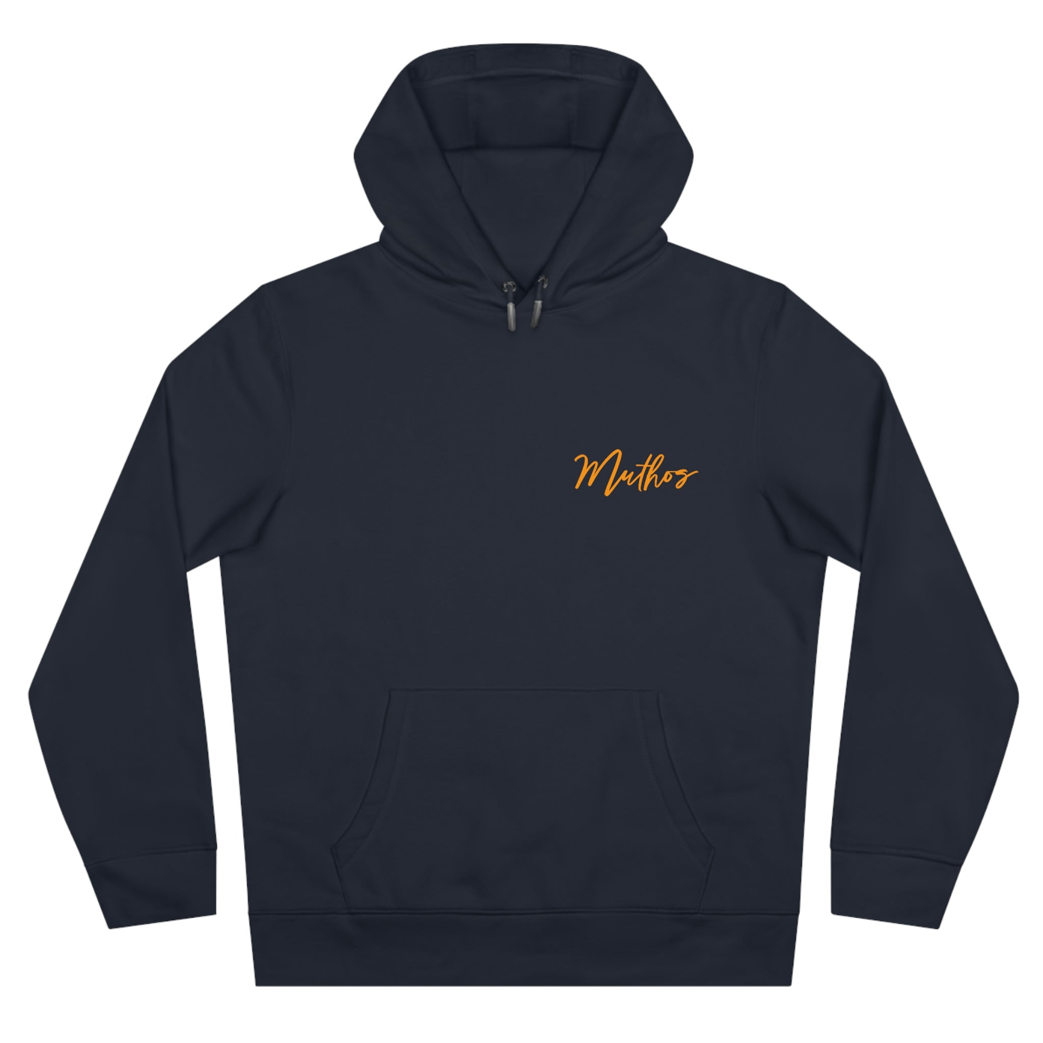 Black hoodie best sale with orange writing